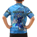 Ocean Spirit of El Salvador Family Matching Off Shoulder Maxi Dress and Hawaiian Shirt Anchored in Salvadoran Pride - Aussie Hoodie