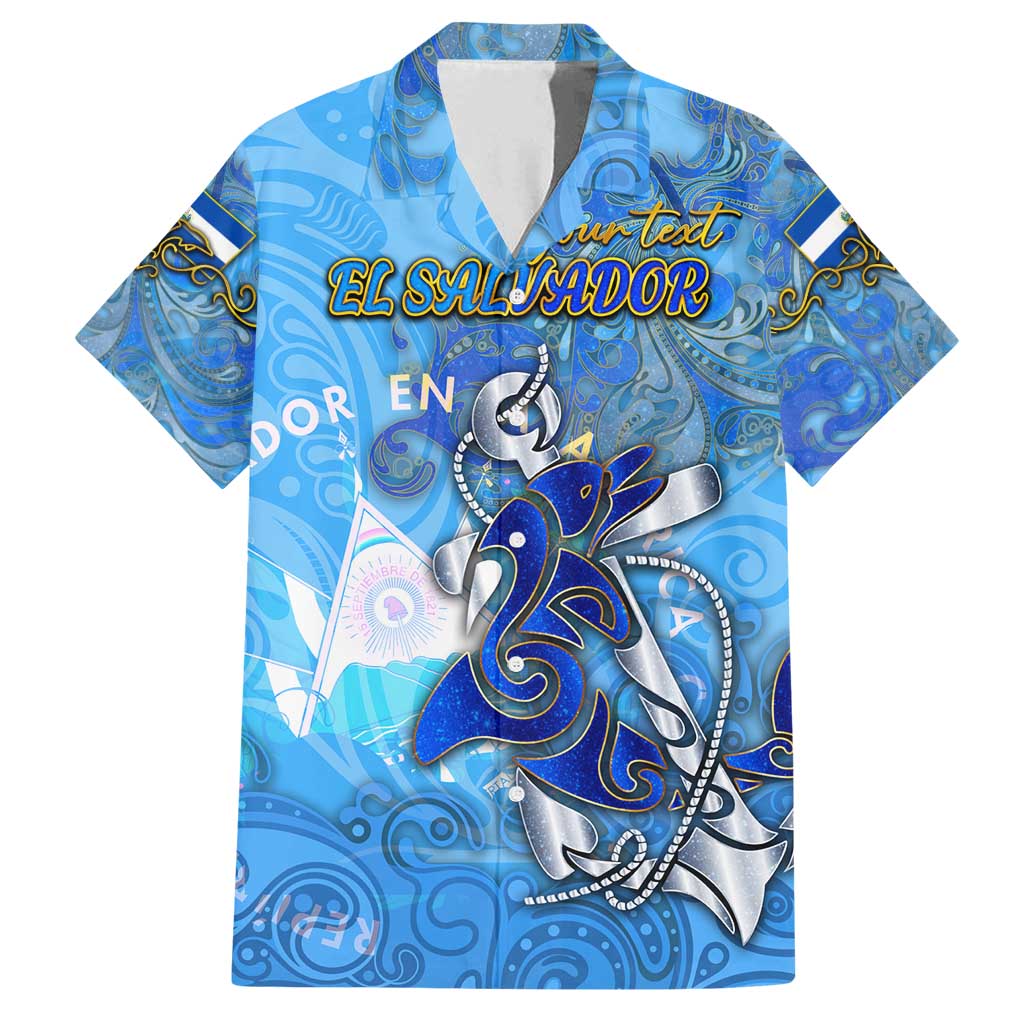 Ocean Spirit of El Salvador Family Matching Off Shoulder Maxi Dress and Hawaiian Shirt Anchored in Salvadoran Pride - Aussie Hoodie