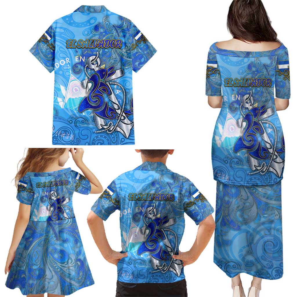 Ocean Spirit of El Salvador Family Matching Puletasi and Hawaiian Shirt Anchored in Salvadoran Pride - Aussie Hoodie