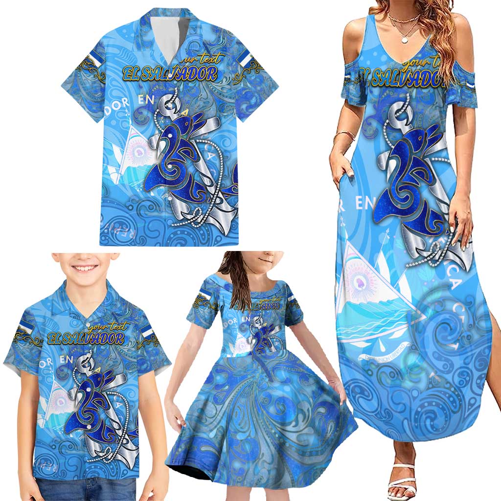 Ocean Spirit of El Salvador Family Matching Summer Maxi Dress and Hawaiian Shirt Anchored in Salvadoran Pride - Aussie Hoodie