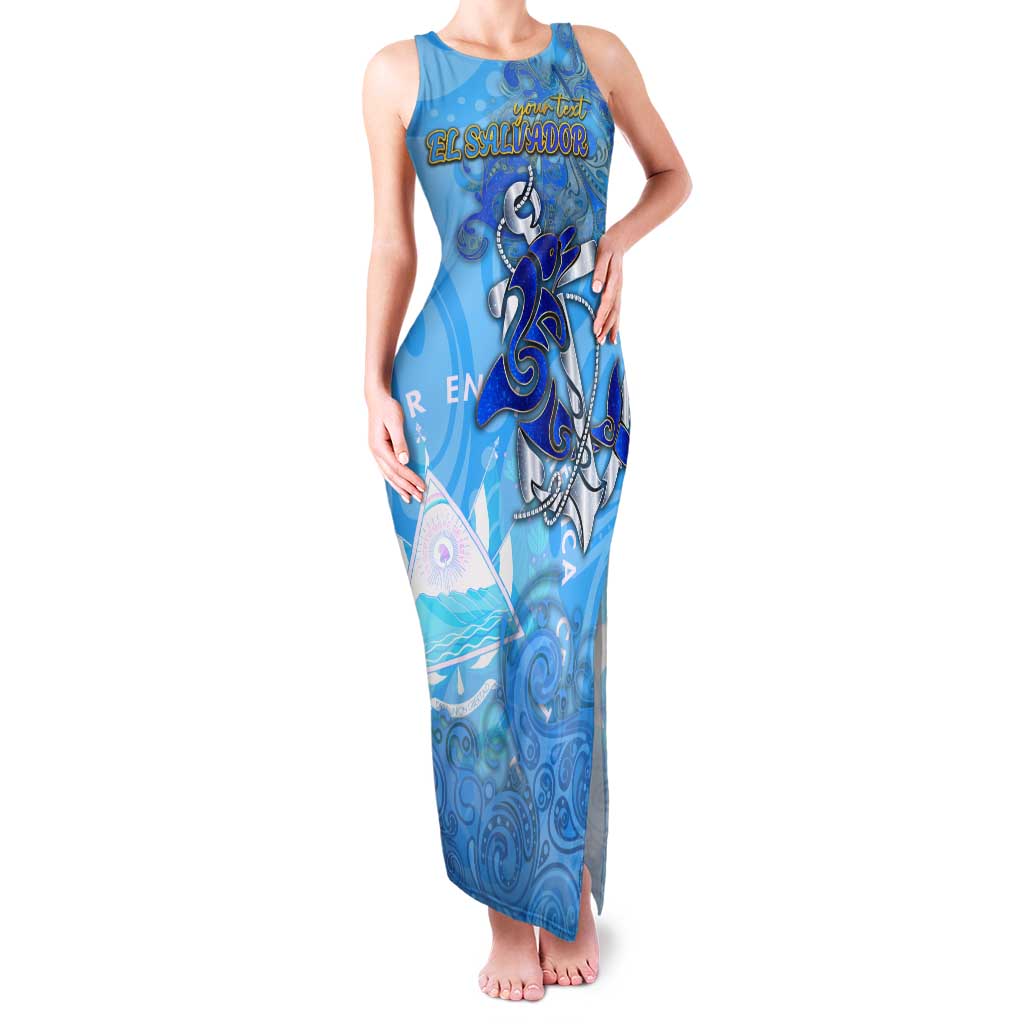 Ocean Spirit of El Salvador Family Matching Tank Maxi Dress and Hawaiian Shirt Anchored in Salvadoran Pride - Aussie Hoodie