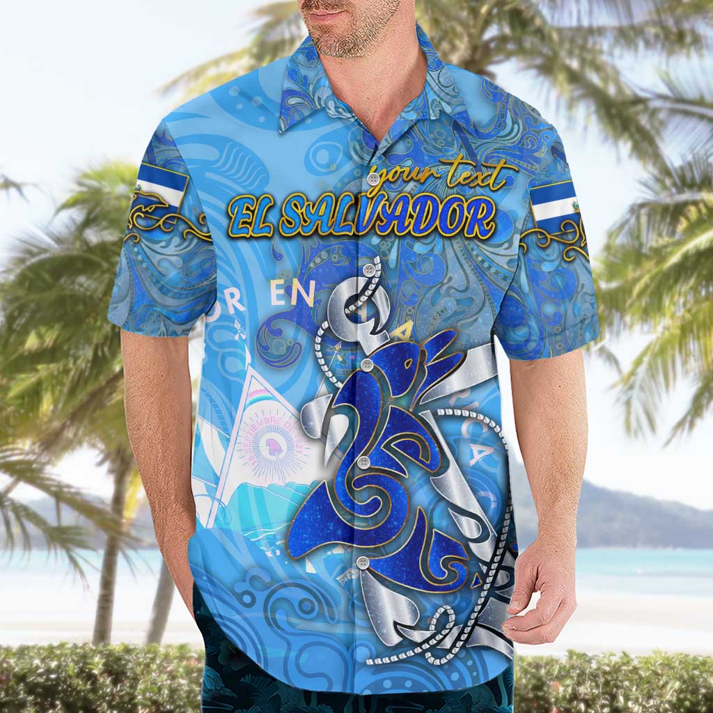 Ocean Spirit of El Salvador Hawaiian Shirt Anchored in Salvadoran Pride - Aussie Hoodie