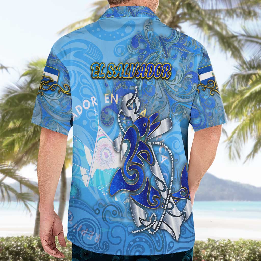 Ocean Spirit of El Salvador Hawaiian Shirt Anchored in Salvadoran Pride - Aussie Hoodie