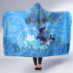 Ocean Spirit of El Salvador Hooded Blanket Anchored in Salvadoran Pride - Aussie Hoodie