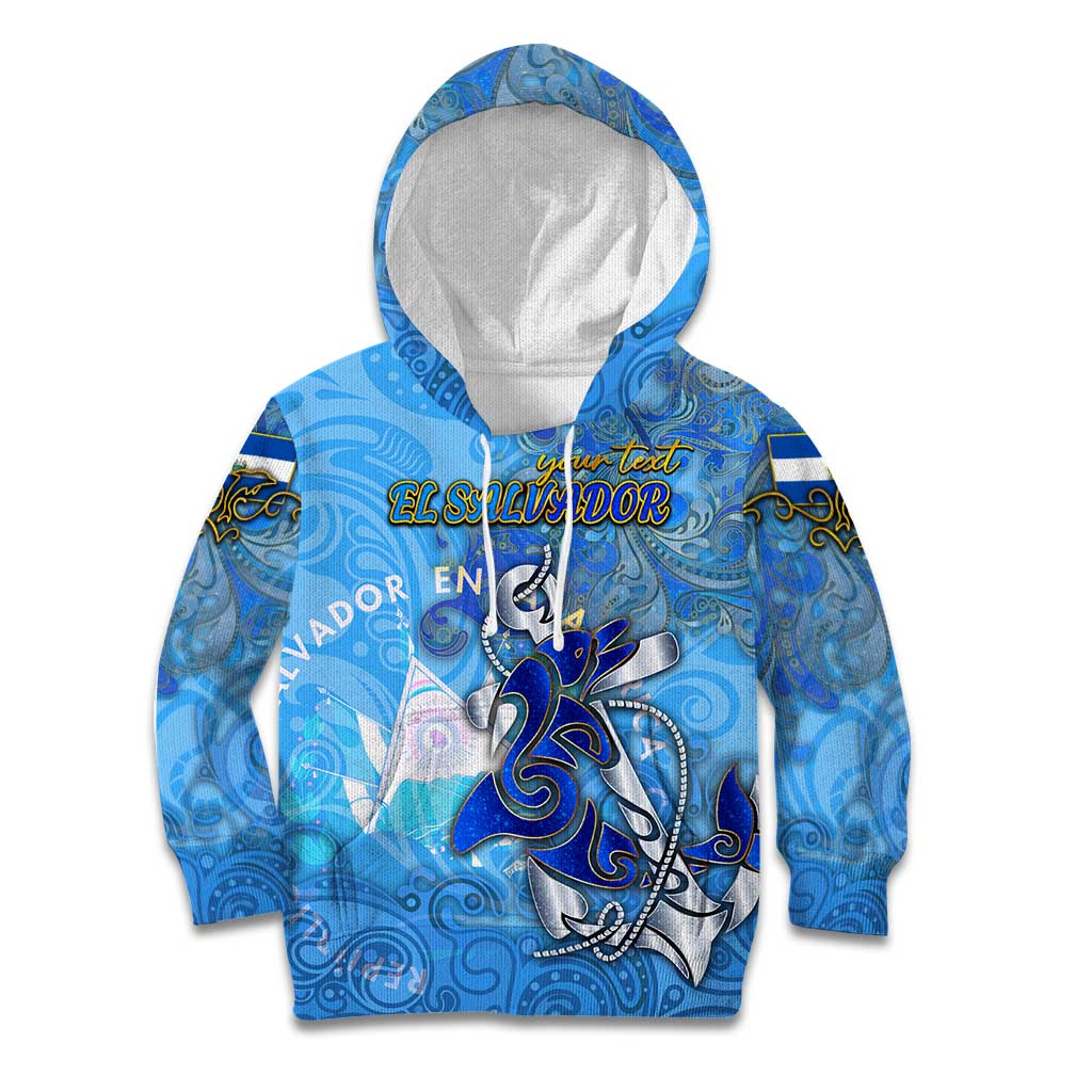 Ocean Spirit of El Salvador Kid Hoodie Anchored in Salvadoran Pride - Aussie Hoodie