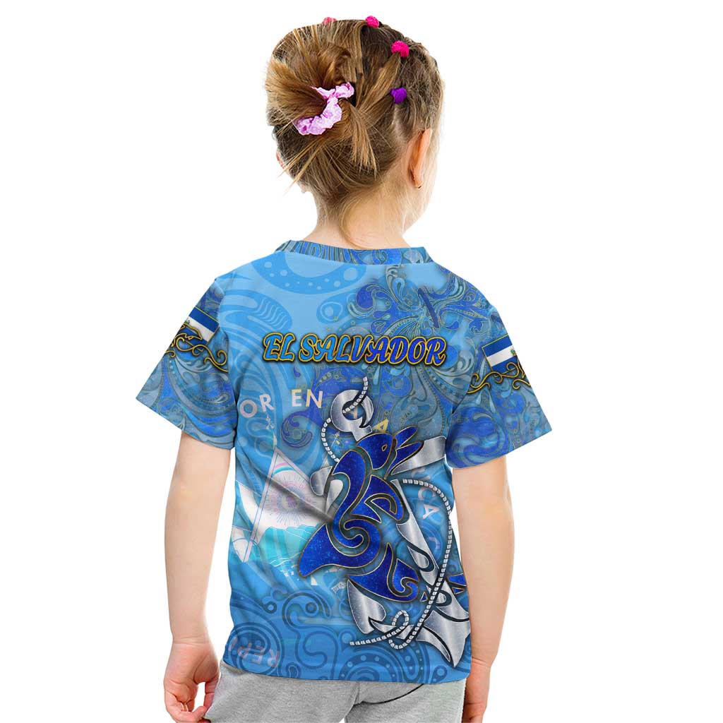 Ocean Spirit of El Salvador Kid T Shirt Anchored in Salvadoran Pride - Aussie Hoodie