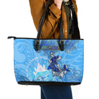 Ocean Spirit of El Salvador Leather Tote Bag Anchored in Salvadoran Pride - Aussie Hoodie