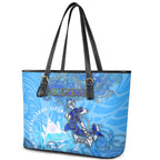 Ocean Spirit of El Salvador Leather Tote Bag Anchored in Salvadoran Pride - Aussie Hoodie