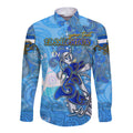 Ocean Spirit of El Salvador Long Sleeve Button Shirt Anchored in Salvadoran Pride - Aussie Hoodie