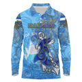 Ocean Spirit of El Salvador Long Sleeve Polo Shirt Anchored in Salvadoran Pride - Aussie Hoodie