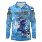 Ocean Spirit of El Salvador Long Sleeve Polo Shirt Anchored in Salvadoran Pride - Aussie Hoodie