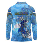 Ocean Spirit of El Salvador Long Sleeve Polo Shirt Anchored in Salvadoran Pride - Aussie Hoodie