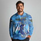 Ocean Spirit of El Salvador Long Sleeve Polo Shirt Anchored in Salvadoran Pride - Aussie Hoodie