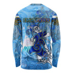 Ocean Spirit of El Salvador Long Sleeve Shirt Anchored in Salvadoran Pride - Aussie Hoodie