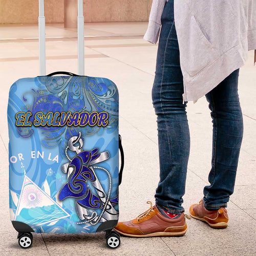 Ocean Spirit of El Salvador Luggage Cover Anchored in Salvadoran Pride - Aussie Hoodie