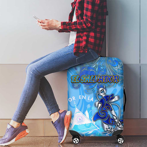 Ocean Spirit of El Salvador Luggage Cover Anchored in Salvadoran Pride - Aussie Hoodie