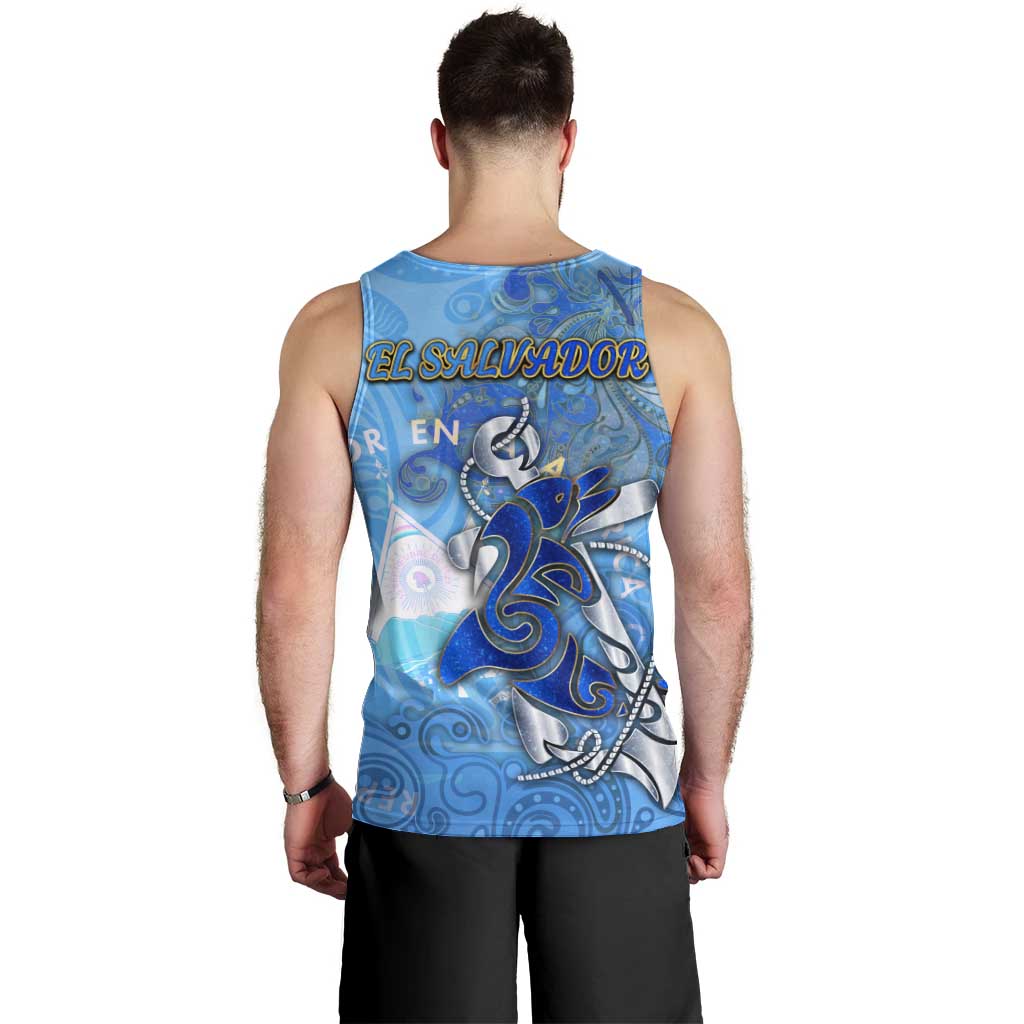 Ocean Spirit of El Salvador Men Tank Top Anchored in Salvadoran Pride - Aussie Hoodie