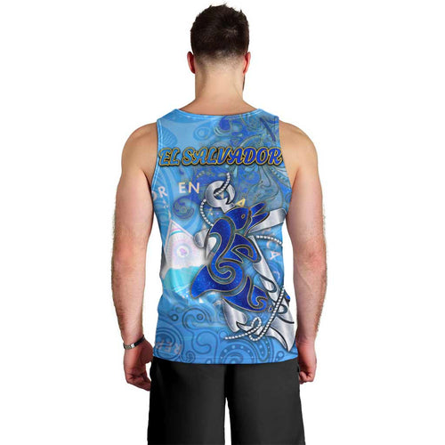 Ocean Spirit of El Salvador Men Tank Top Anchored in Salvadoran Pride - Aussie Hoodie