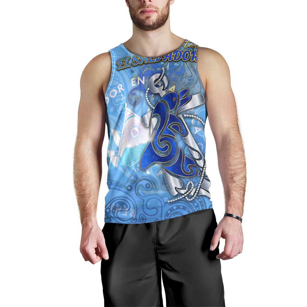 Ocean Spirit of El Salvador Men Tank Top Anchored in Salvadoran Pride - Aussie Hoodie