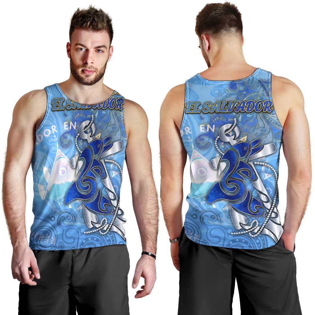Ocean Spirit of El Salvador Men Tank Top Anchored in Salvadoran Pride - Aussie Hoodie