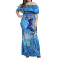 Ocean Spirit of El Salvador Off Shoulder Maxi Dress Anchored in Salvadoran Pride - Aussie Hoodie