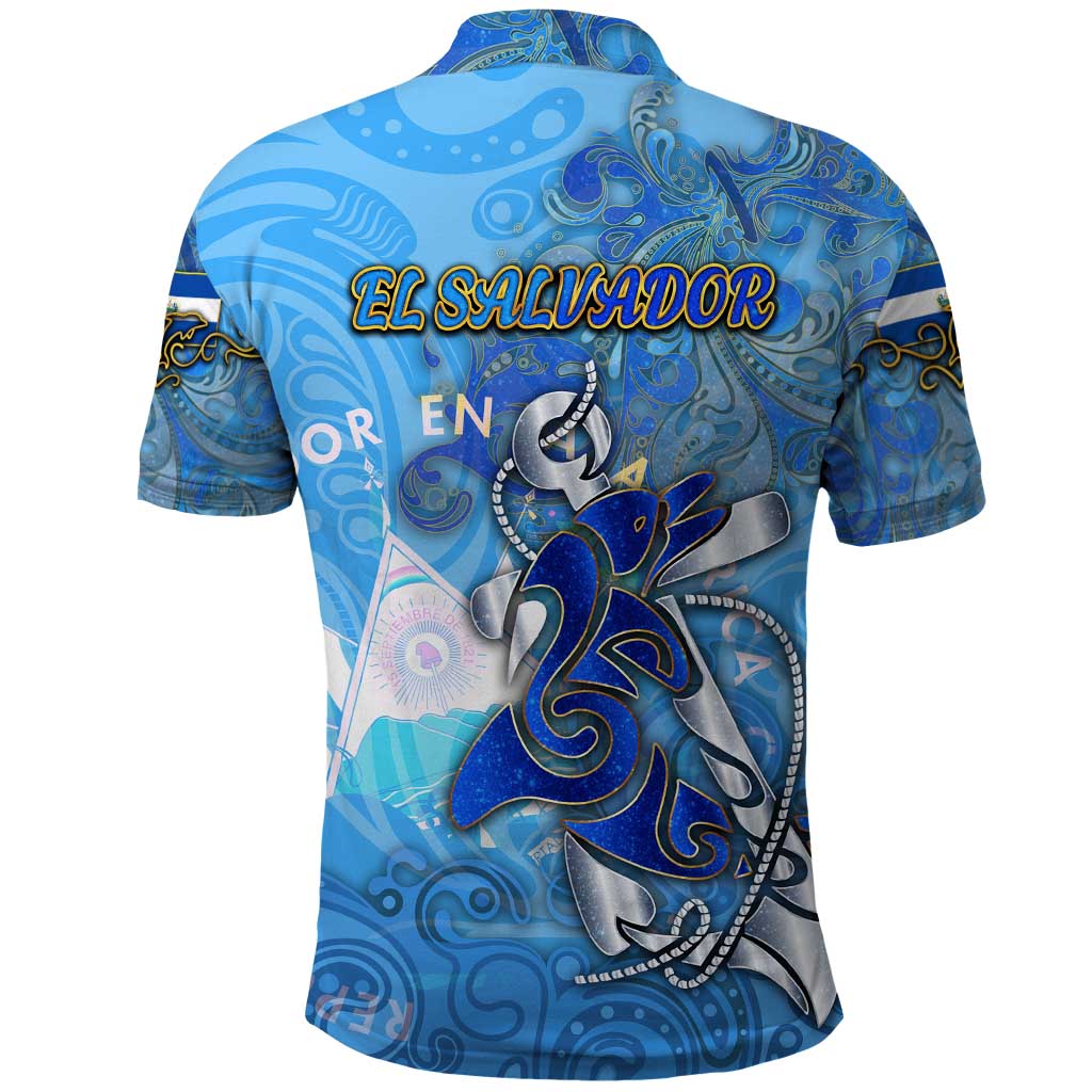 Ocean Spirit of El Salvador Polo Shirt Anchored in Salvadoran Pride - Aussie Hoodie