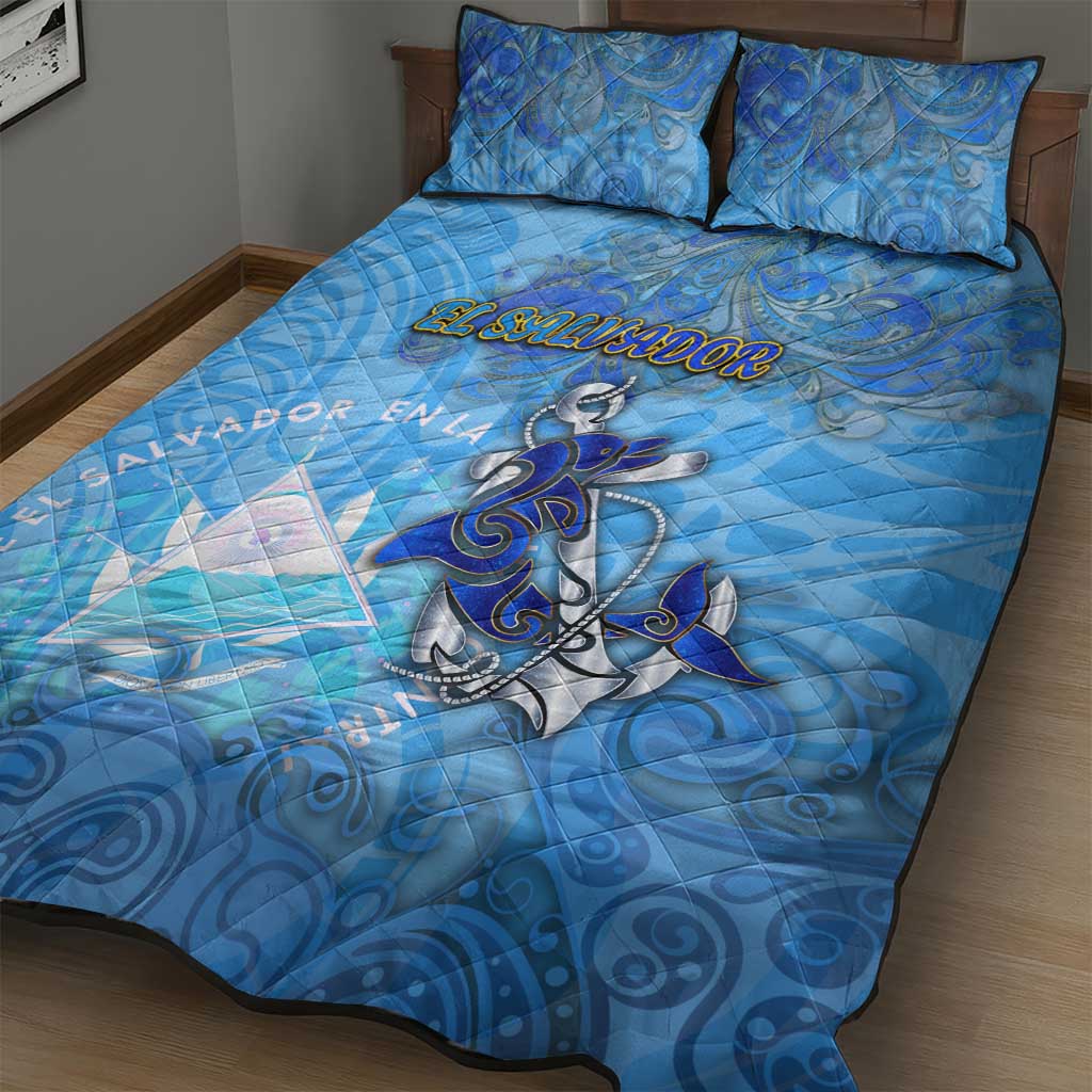 Ocean Spirit of El Salvador Quilt Bed Set Anchored in Salvadoran Pride - Aussie Hoodie