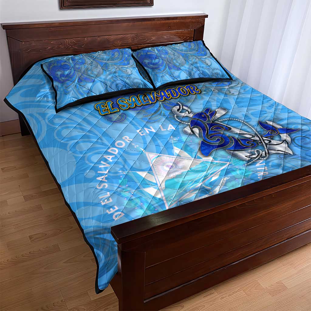 Ocean Spirit of El Salvador Quilt Bed Set Anchored in Salvadoran Pride - Aussie Hoodie