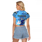 Ocean Spirit of El Salvador Raglan Cropped T Shirt Anchored in Salvadoran Pride - Aussie Hoodie