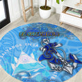 Ocean Spirit of El Salvador Round Carpet Anchored in Salvadoran Pride - Aussie Hoodie