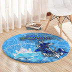 Ocean Spirit of El Salvador Round Carpet Anchored in Salvadoran Pride - Aussie Hoodie
