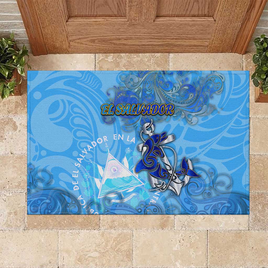 Ocean Spirit of El Salvador Rubber Doormat Anchored in Salvadoran Pride - Aussie Hoodie