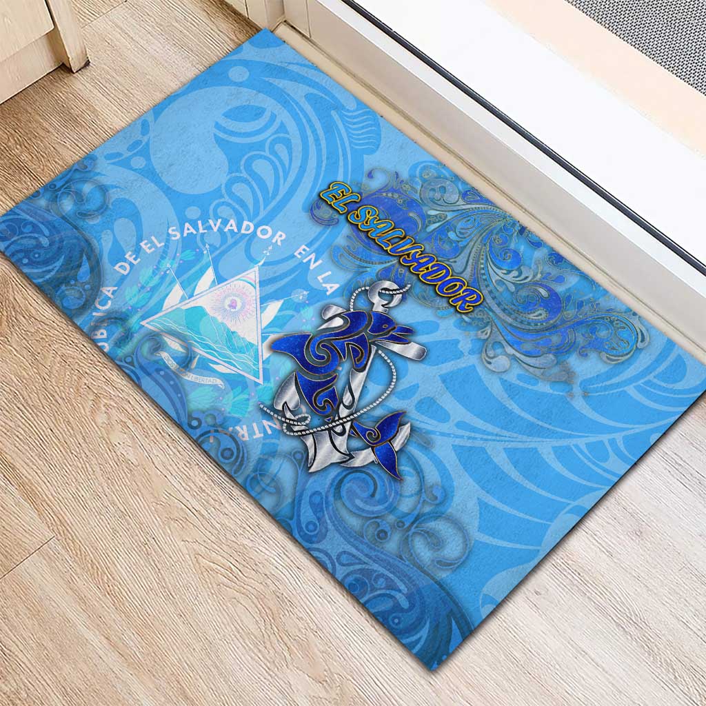 Ocean Spirit of El Salvador Rubber Doormat Anchored in Salvadoran Pride - Aussie Hoodie