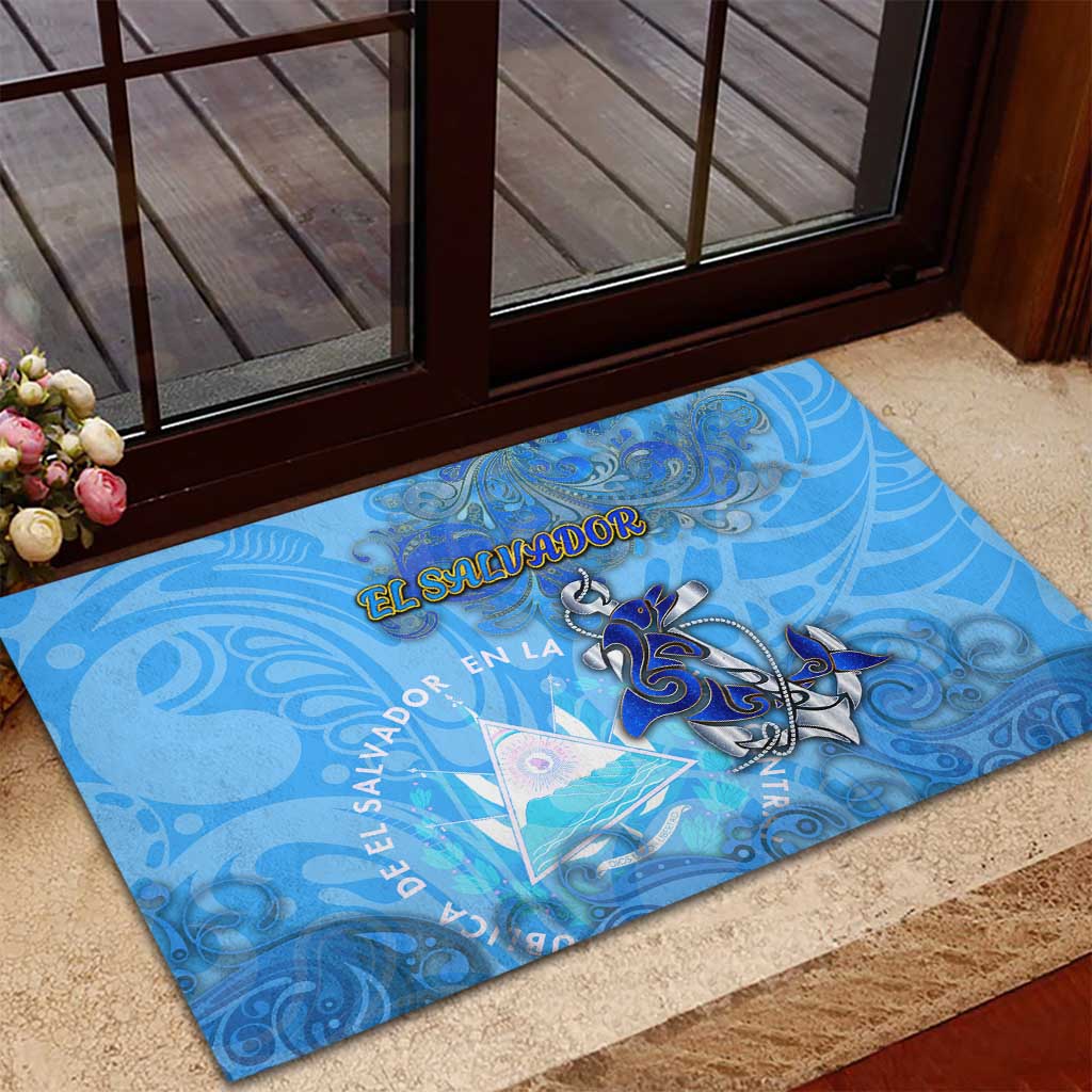 Ocean Spirit of El Salvador Rubber Doormat Anchored in Salvadoran Pride - Aussie Hoodie