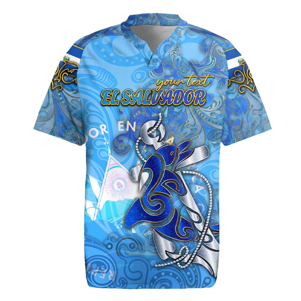 Ocean Spirit of El Salvador Rugby Jersey Anchored in Salvadoran Pride - Aussie Hoodie
