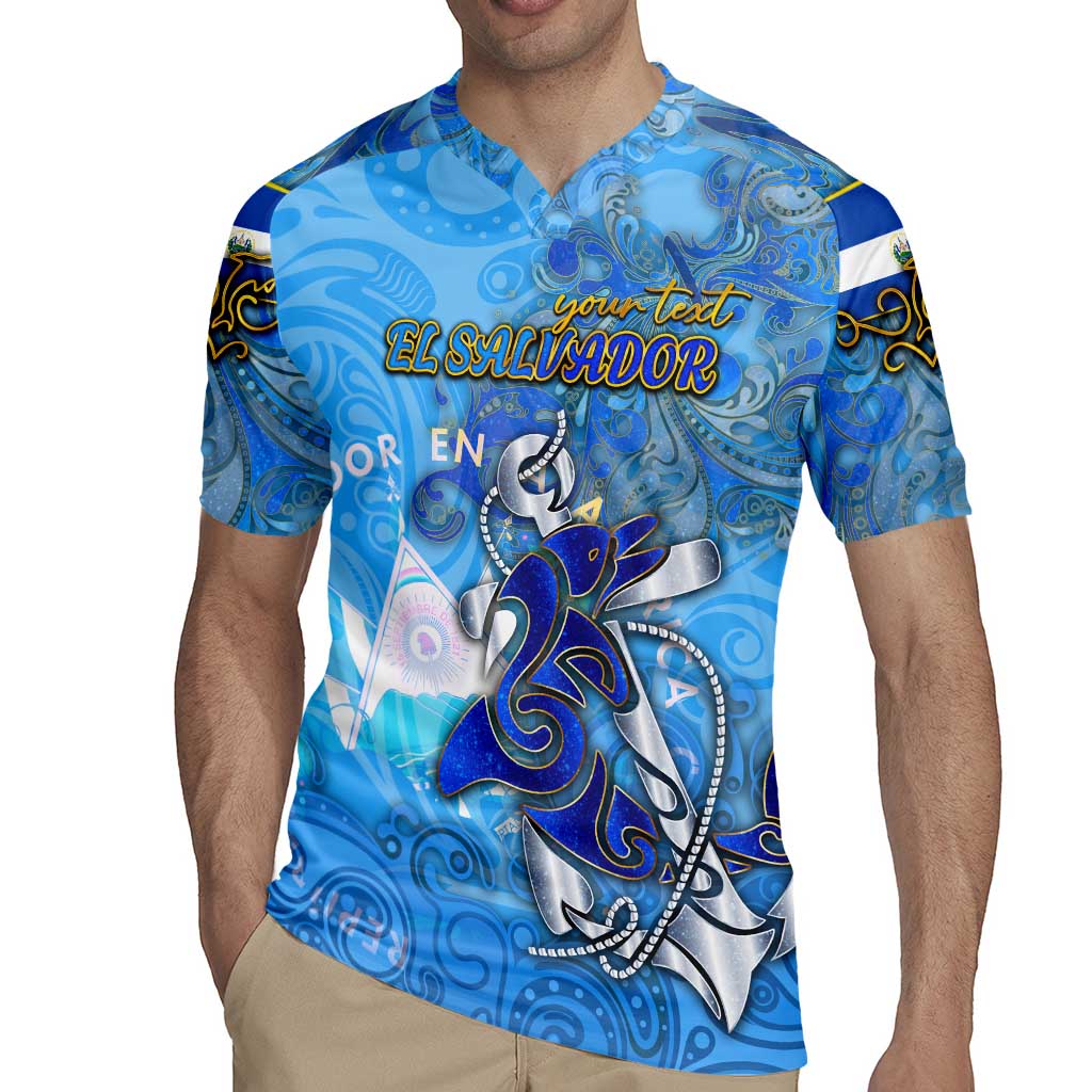 Ocean Spirit of El Salvador Rugby Jersey Anchored in Salvadoran Pride - Aussie Hoodie