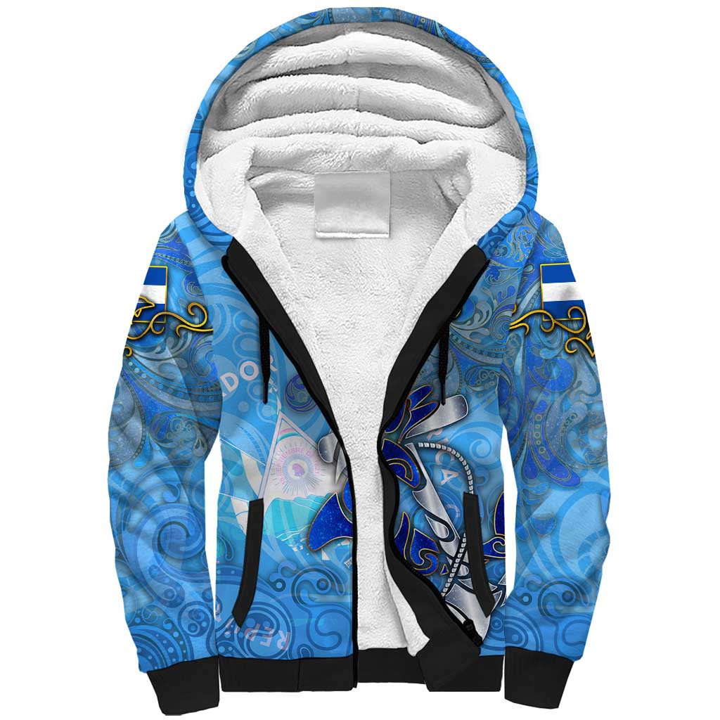Ocean Spirit of El Salvador Sherpa Hoodie Anchored in Salvadoran Pride - Aussie Hoodie