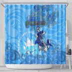 Ocean Spirit of El Salvador Shower Curtain Anchored in Salvadoran Pride - Aussie Hoodie