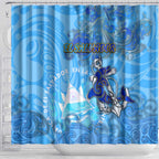 Ocean Spirit of El Salvador Shower Curtain Anchored in Salvadoran Pride - Aussie Hoodie
