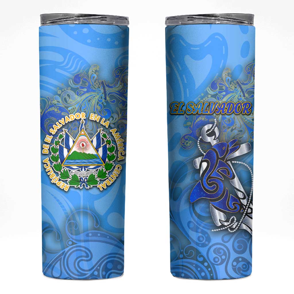Ocean Spirit of El Salvador Skinny Tumbler Anchored in Salvadoran Pride - Aussie Hoodie