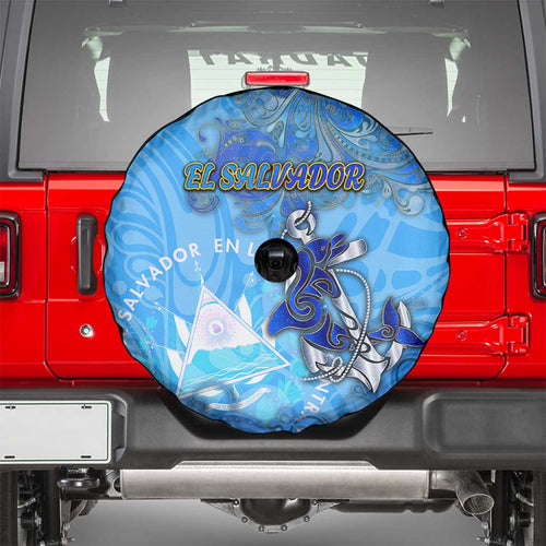 Ocean Spirit of El Salvador Spare Tire Cover Anchored in Salvadoran Pride - Aussie Hoodie