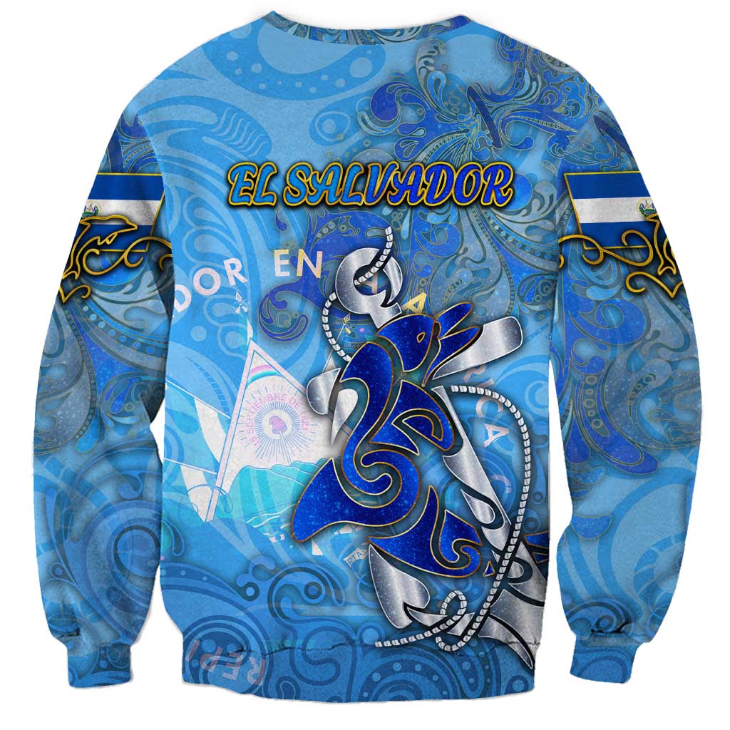 Ocean Spirit of El Salvador Sweatshirt Anchored in Salvadoran Pride - Aussie Hoodie