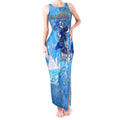 Ocean Spirit of El Salvador Tank Maxi Dress Anchored in Salvadoran Pride - Aussie Hoodie