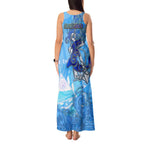 Ocean Spirit of El Salvador Tank Maxi Dress Anchored in Salvadoran Pride - Aussie Hoodie