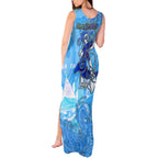 Ocean Spirit of El Salvador Tank Maxi Dress Anchored in Salvadoran Pride - Aussie Hoodie