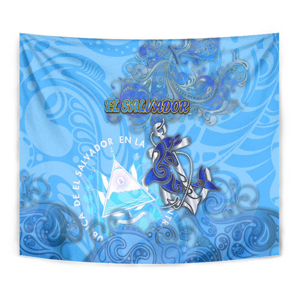 Ocean Spirit of El Salvador Tapestry Anchored in Salvadoran Pride - Aussie Hoodie
