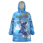 Ocean Spirit of El Salvador Wearable Blanket Hoodie Anchored in Salvadoran Pride - Aussie Hoodie