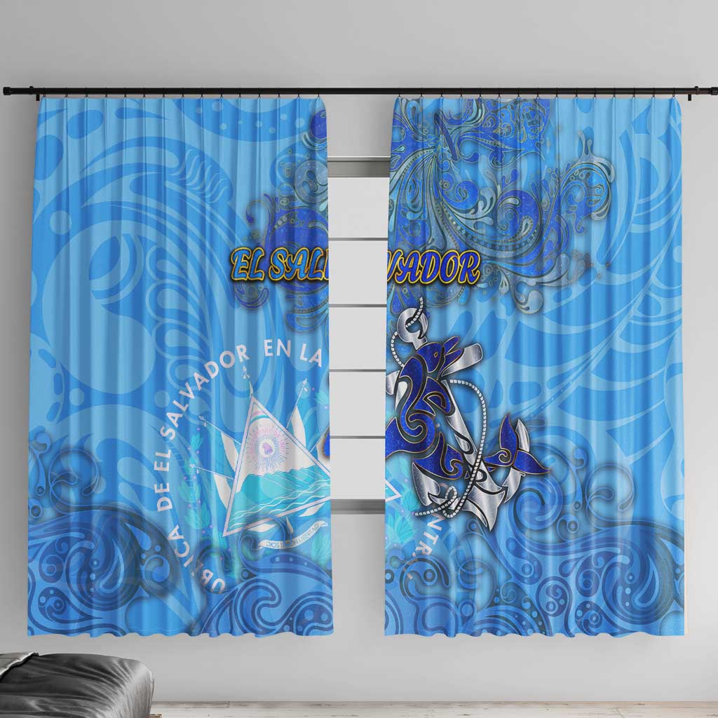 Ocean Spirit of El Salvador Window Curtain Anchored in Salvadoran Pride - Aussie Hoodie