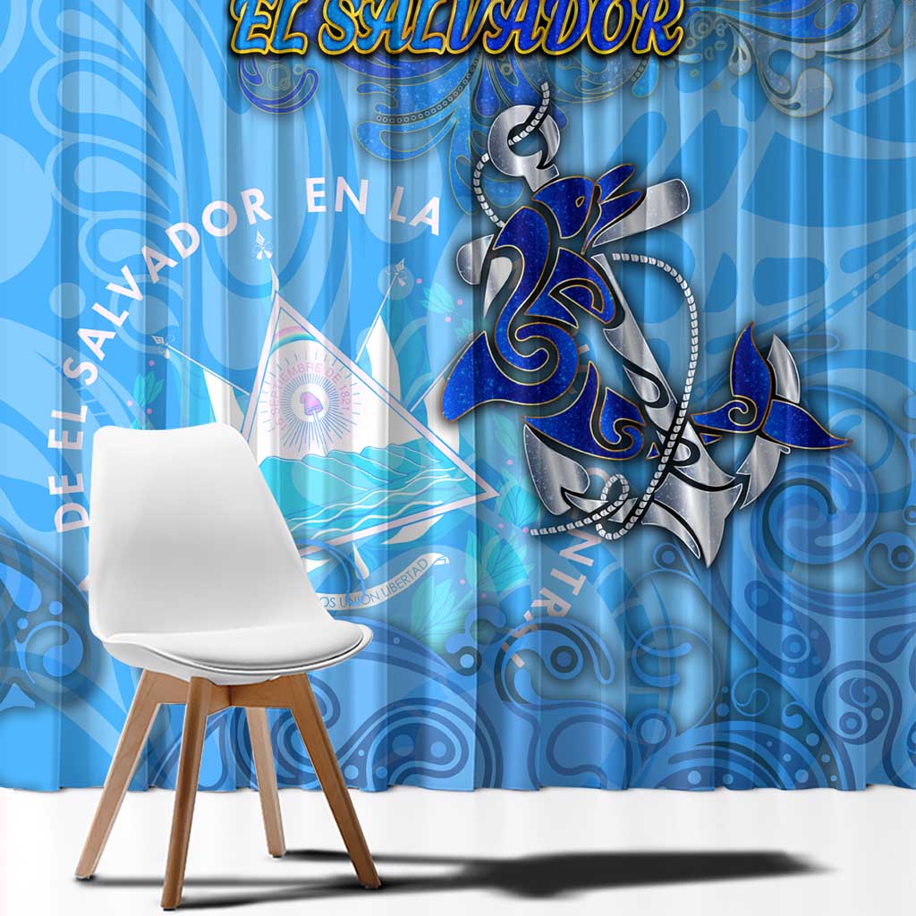 Ocean Spirit of El Salvador Window Curtain Anchored in Salvadoran Pride - Aussie Hoodie