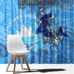 Ocean Spirit of El Salvador Window Curtain Anchored in Salvadoran Pride - Aussie Hoodie